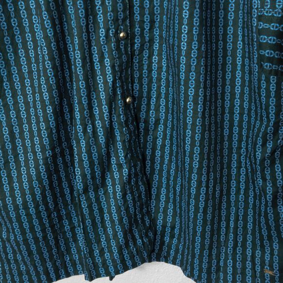 Tommy Hilfiger Nautical Print Shirt Dress Blue L Coastal Preppy Style - Picture 5 of 10